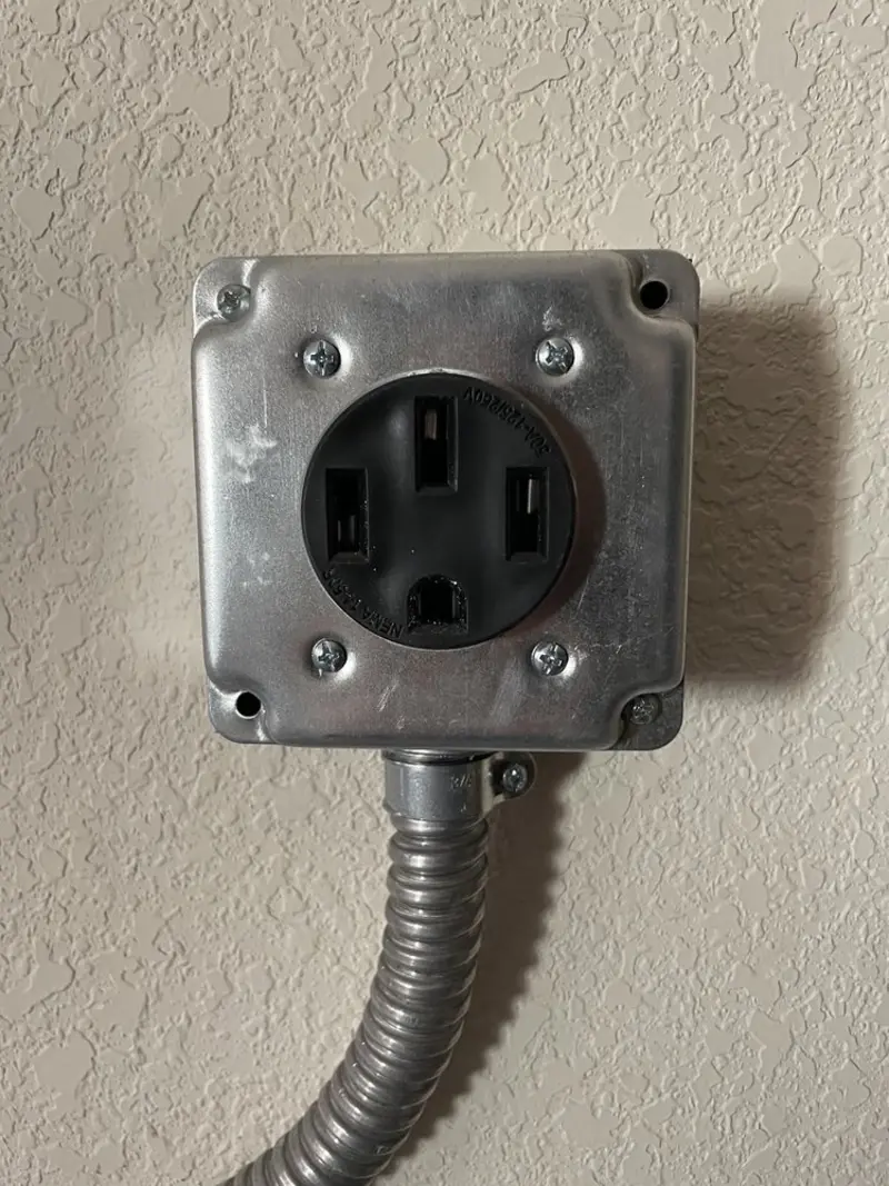 NEMA 14-50 outlet installed for Electrical Panel Upgrade in Catoosa